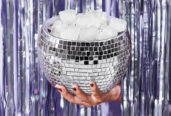 Mirror Disco Ball Ice Bucket | 70's Retro Champagne Bottle Holder