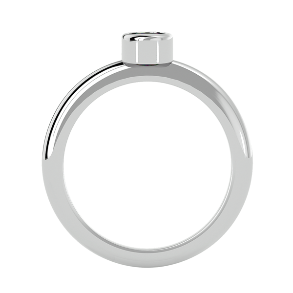 14K White Gold .4.4mm .33 ct Lab Grown Diamond Simplicity Bezel Ring