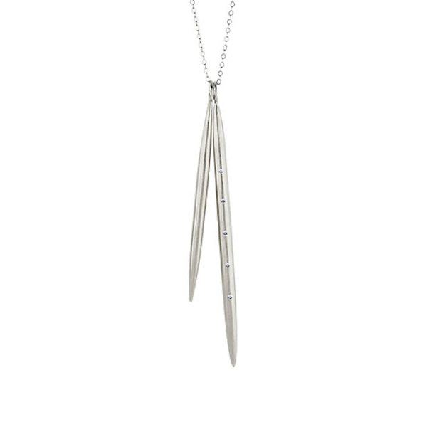 DOUBLE SPIKE NECKLACE WITH DIAMONDS