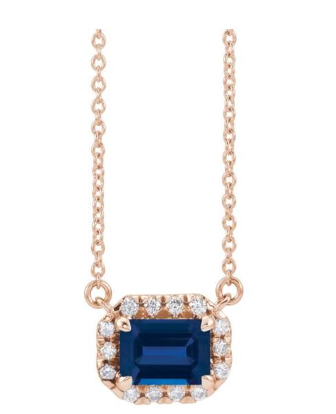 Carbon Neutral Sapphire and Diamond Duchess Necklace