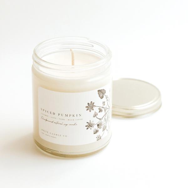 Spiced Pumpkin Minimalist Hand-poured Soy Candle