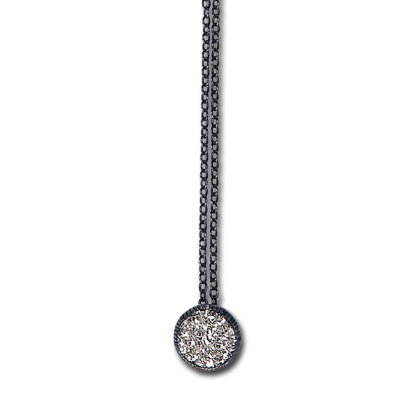 Sparkler 12mm Silver Pendant Necklace