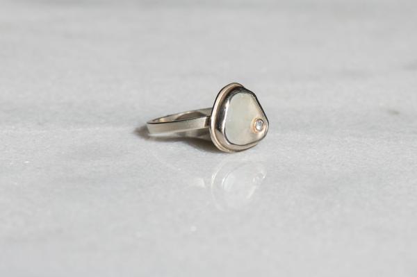 Silver Sky Aquamarine Ring