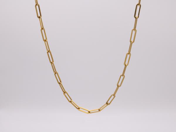 18K Gold Plated (Paperclip Chain) necklace