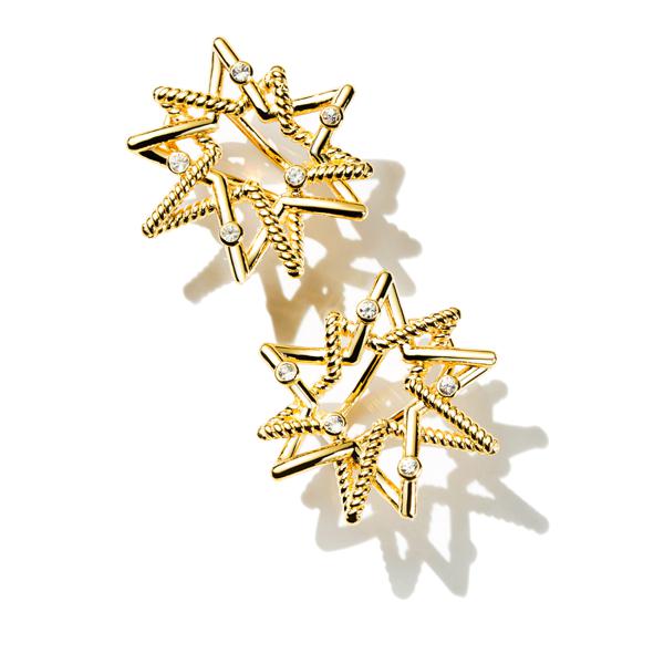Starry Night Large Clip Earrings - 18kt Yellow Gold