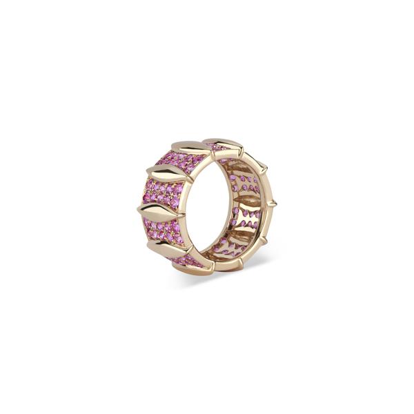 WAVELENGTH ETERNITY BAND WITH PINK SAPPHIRE