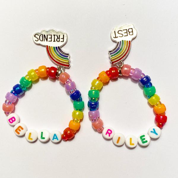 Rainbow Friendship Bracelets: SET of 2.