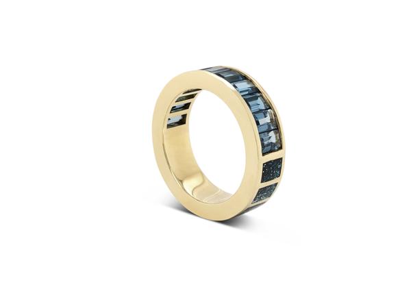 50/50 Ring, Denim Sapphire