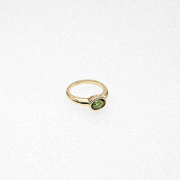 Green Tourmaline Stack Ring