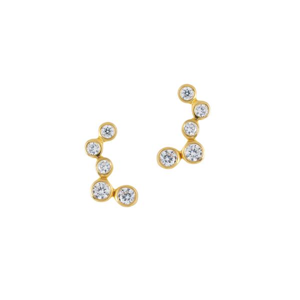 Celeste Diamond Earrings - 18k Gold Plated
