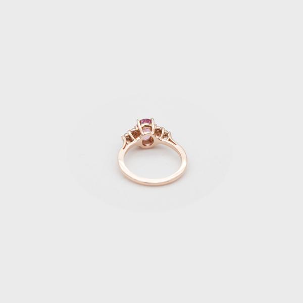 Pink Spinel & Diamond Ring