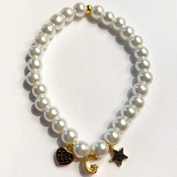 Pearly Initial Bracelet