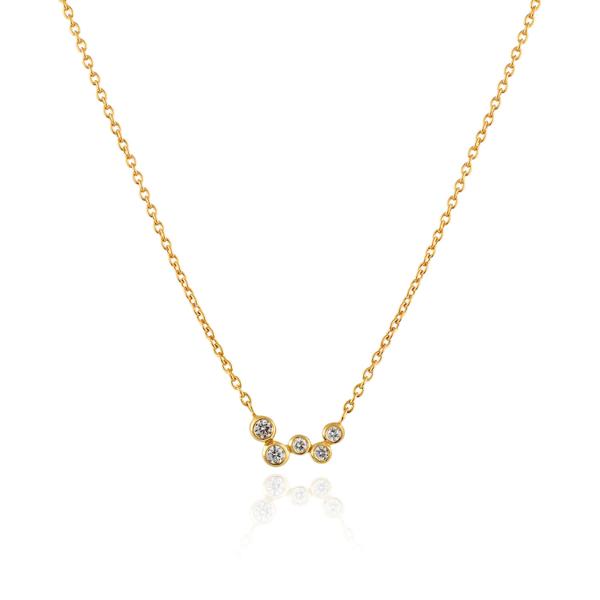 Celeste Diamond Necklace - 18k Gold Plated