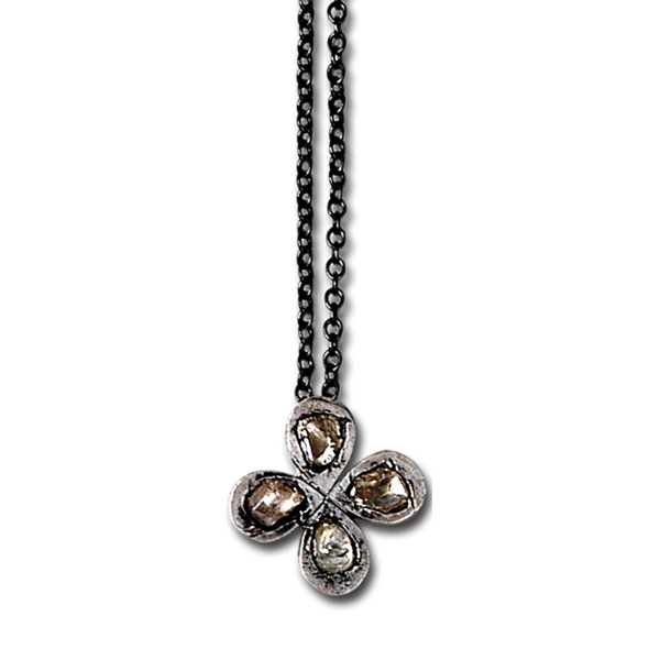 Rosa 4 Petal Diamond Necklace