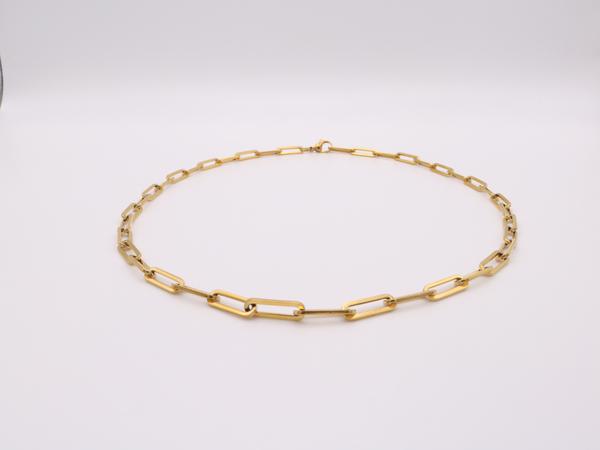 18K Gold Plated (Paperclip Chain) necklace