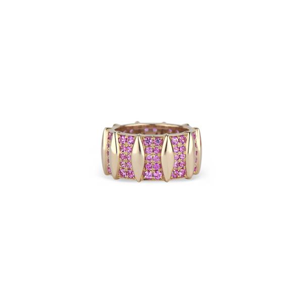 WAVELENGTH ETERNITY BAND WITH PINK SAPPHIRE