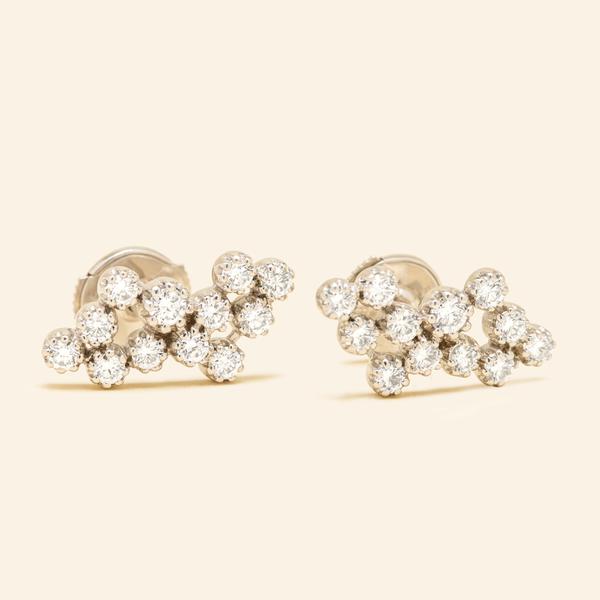 Magic Topkapi 24 Diamonds White Earrings