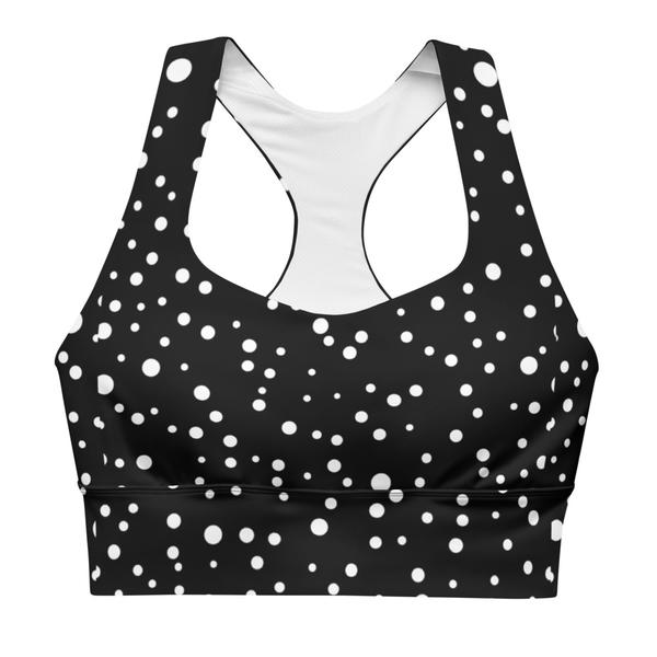 black and white spot bra