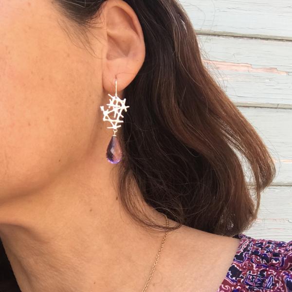 FREE SPIRIT earrings with amethyst