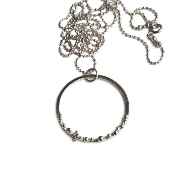 ORB hoop necklace silver