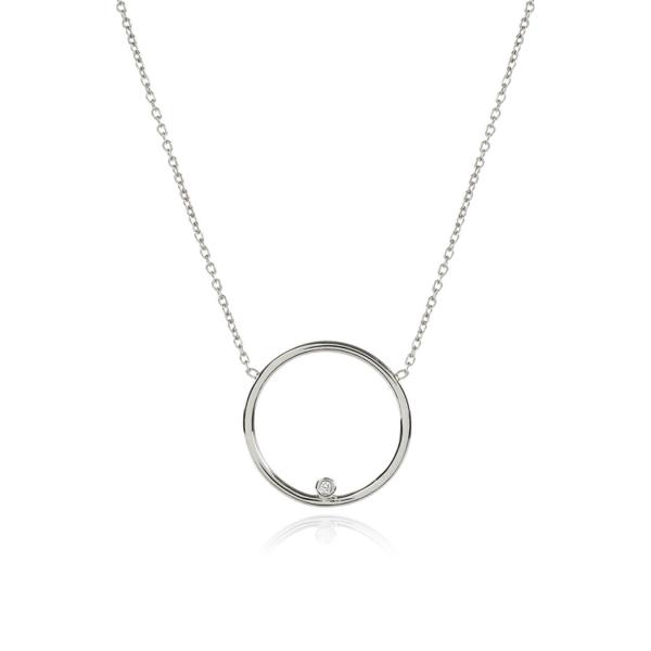 Comet Diamond Necklace - Sterling Silver