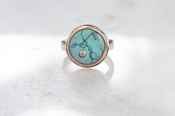Balanced in Blue Turquoise Ring