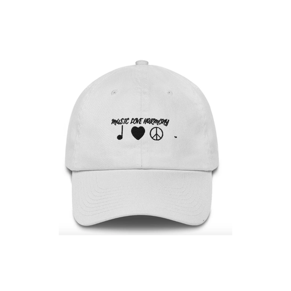 Music Love Harmony Hat - White