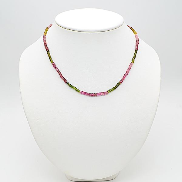 Faceted Tourmaline Bead Adjustable Length Necklace, 14k Yellow Gold