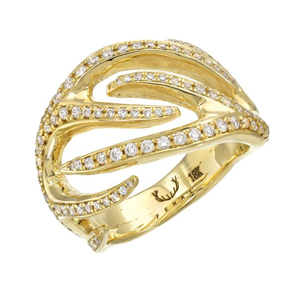 Diamond Antler Ring