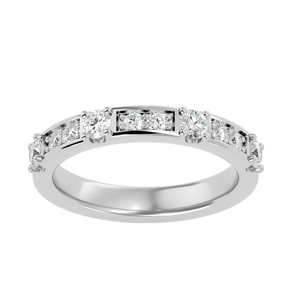 14K White Gold .65 cttw Lab Grown Diamond Elegance Ring