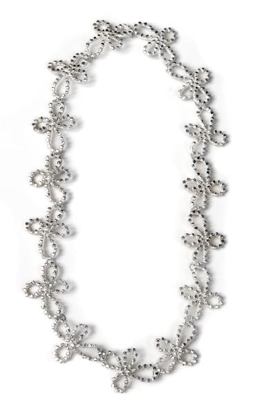 Victoria 4 Petal Silver Necklace