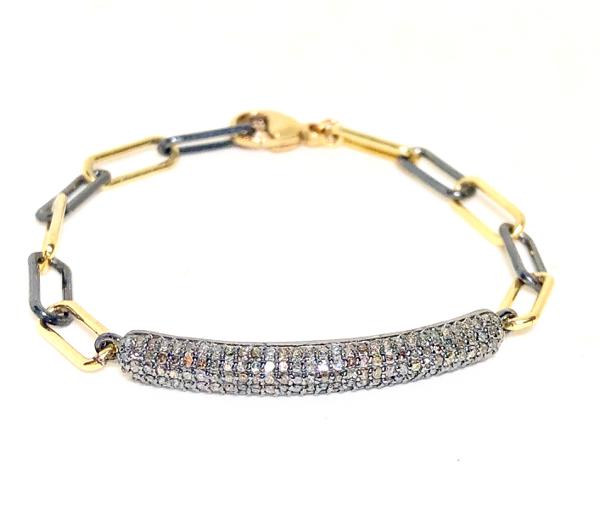 Pave Diamond Bar Bracelet