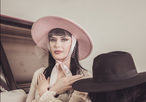 Soft Pink | Lively Ghosts Veiled Hat