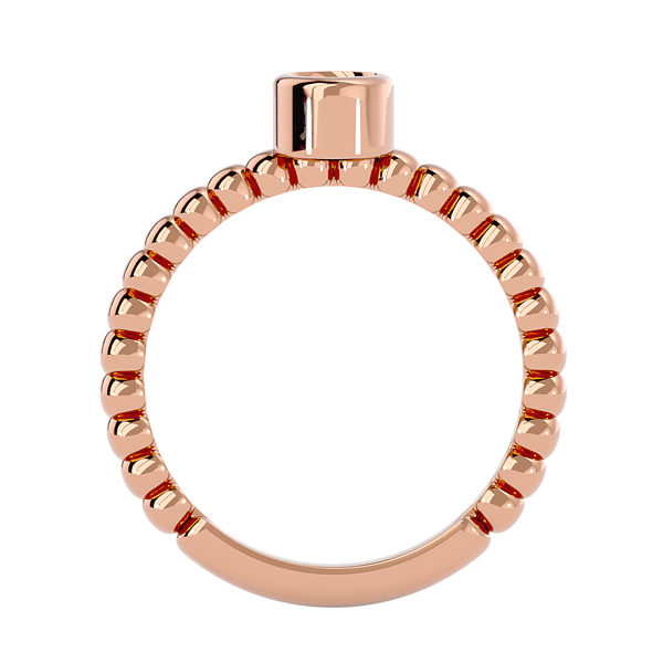 14K Rose Gold .4.4mm 1/3ct Lab Created Diamond Fantasy Bezel Ring