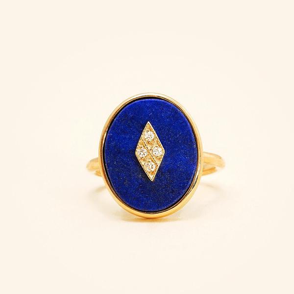 La Rose des Alizés Lapis Lazuli Ring