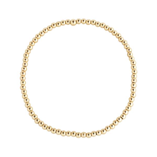 2.5 mm Gold-filled Stretch Beaded Bracelet