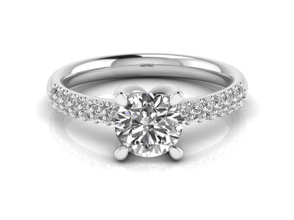 Solitaire Ring pavè X collection