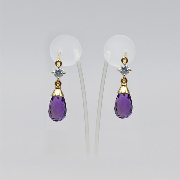 Amethyst & Baroque Pearl Earrings