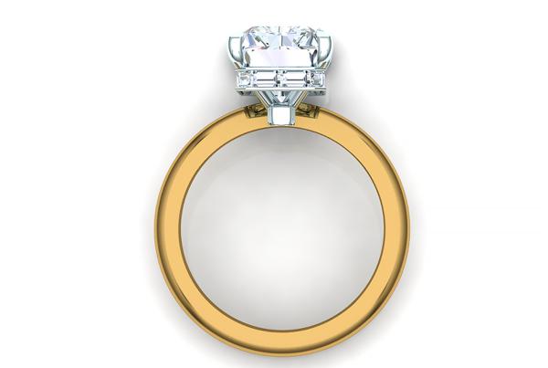 4 Carat GIA Certified I-VS2 Radiant Diamond Engagement Ring