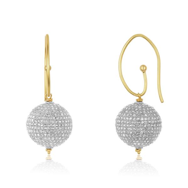 Diamond Ball Earrings