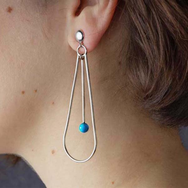 Natalia Earrings – Recycled Sterling Silver with Turquoise