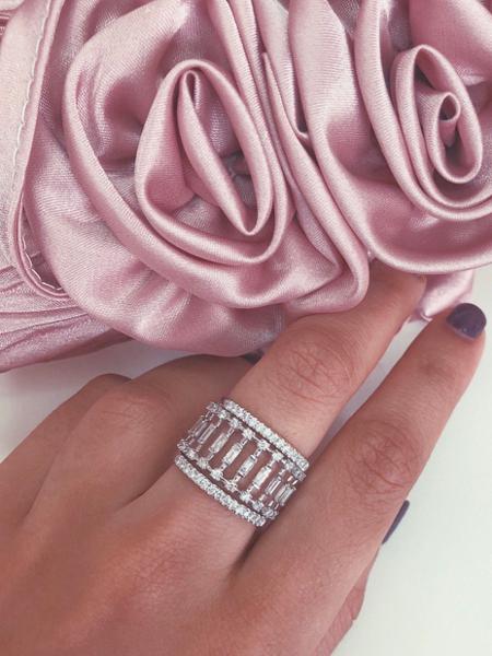Baguette Diamond Cage Ring