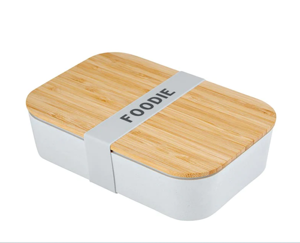 Foodie Bamboo Lunch Box in Blue-Gray | Eco-Friendly and Sustainable