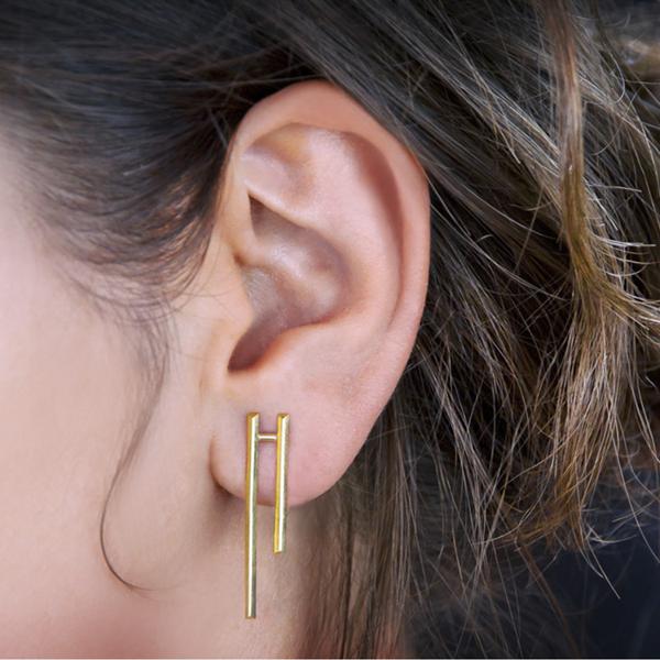 Parallel Earrings - Vermeil Gold