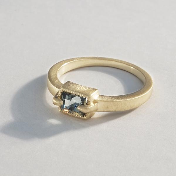 Aura; Fine Sapphire Baguette Ring