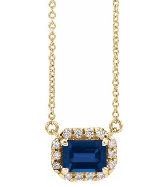 Carbon Neutral Sapphire and Diamond Duchess Necklace