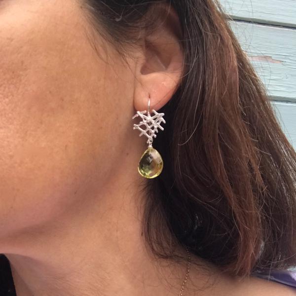 FREE SPIRIT earrings with lemon quartz