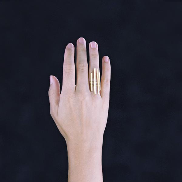 Parallel Ring – Vermeil Gold