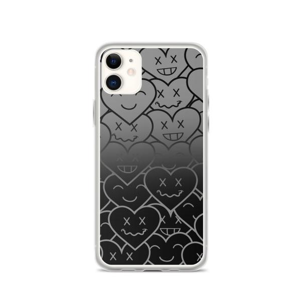 3HEARTS iPhone Case - Grey/Black Ombre