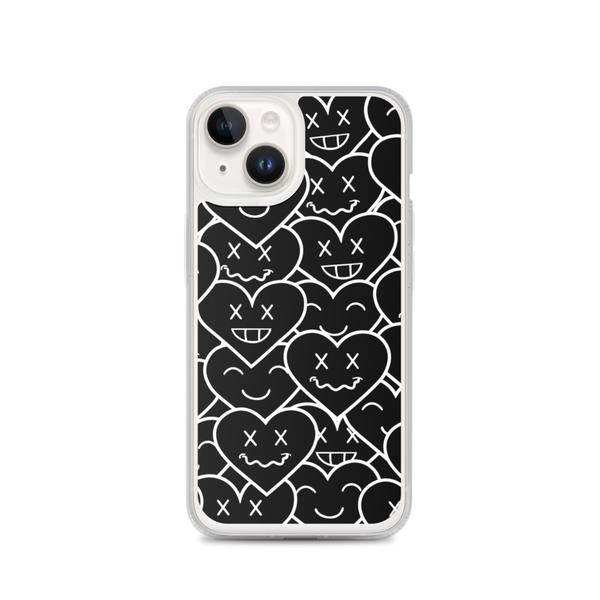 3HEARTS iPhone Case - BLACK/WHITE